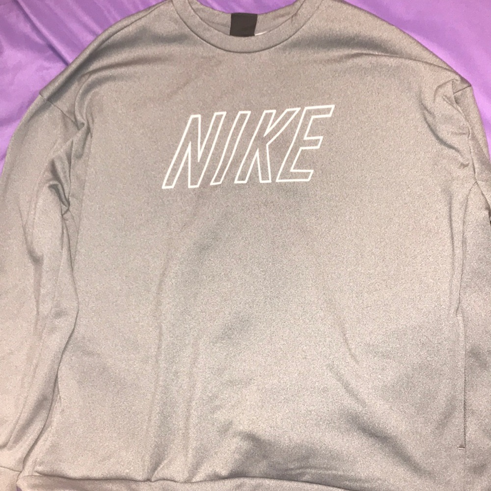 grey nike crewneck